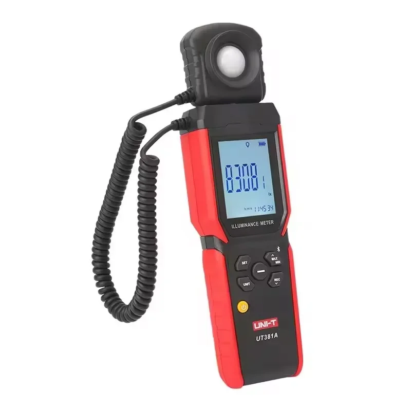 UNI-T UT381A Illuminometer Integrated & Split Digital Light Illuminance Meter 400000 Lx 37160 Fc Luxometer With Bluetooth APP