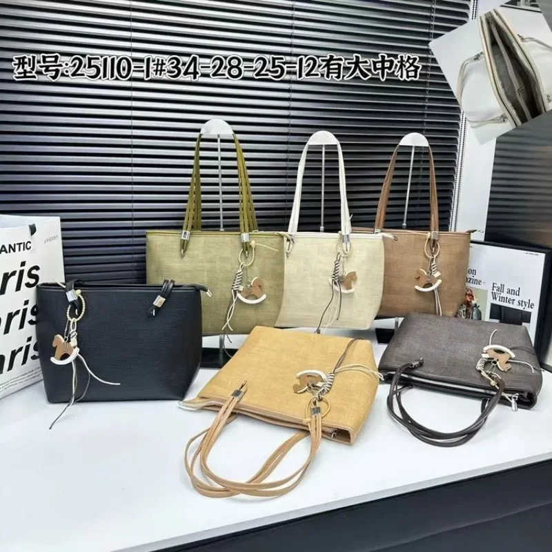 

Classic Elegant Luxury Diaper Bag For Women Crossbody Bag Unique Leather Tote Large Capacity Designer Letter Logo Simple