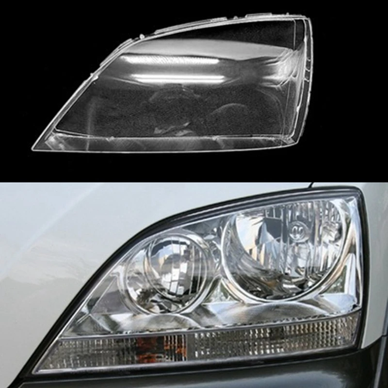 

2PCS Car Front Head Light Lamp Transparent Lampshade Lamp Shell Parts Accessories For Kia Sorento 2004 2005