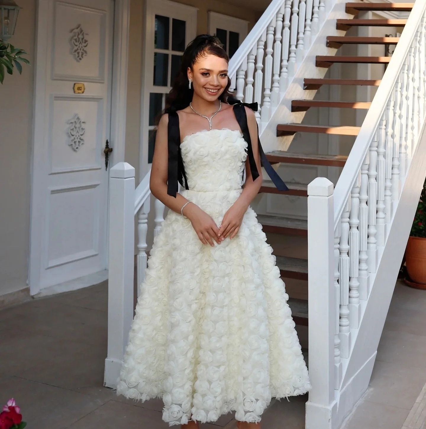 

Вечерние платья с цветочным принтом трапециевидной формы без бретелек чайной длины для женщин Ближний Восток Саудовская Аравия Дубай Robe De Soiree платье для выпускного вечера по индивидуальному заказу