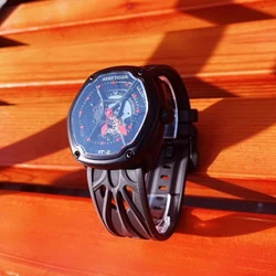 Reef Tiger/RT Luxury Dive Design Watches Creative Dial Super Luminous Nylon/Leather/Rubber Strap Design Watch RGA90S7