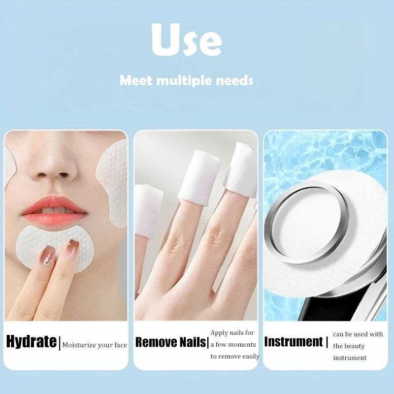 Waciki kosmetyczne jednorazowe 300/600/1200 szt. Miękkie perłowe z wycięciami do oczyszczania twarzy, do demakijażu, narzędzie kosmetyczne do makijażu.