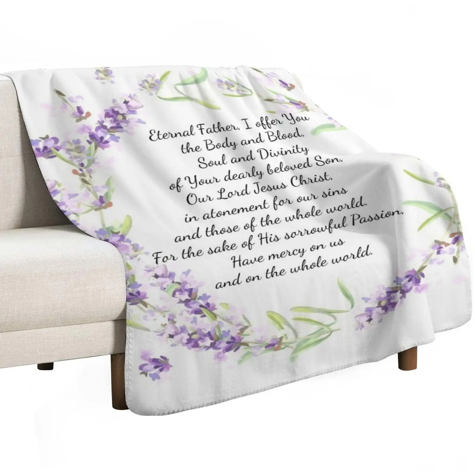 Chaplet of Divine Mercy Throw Blanket Fluffy Cozy Throw Blanket for Home Decor