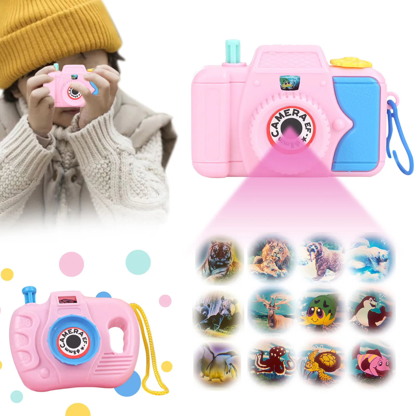 Macchina fotografica di proiezione giocattoli per bambini Mini simulazione fotocamera digitale giocattolo caleidoscopio giocattoli per bambini regalo educativo per bambini игрушки