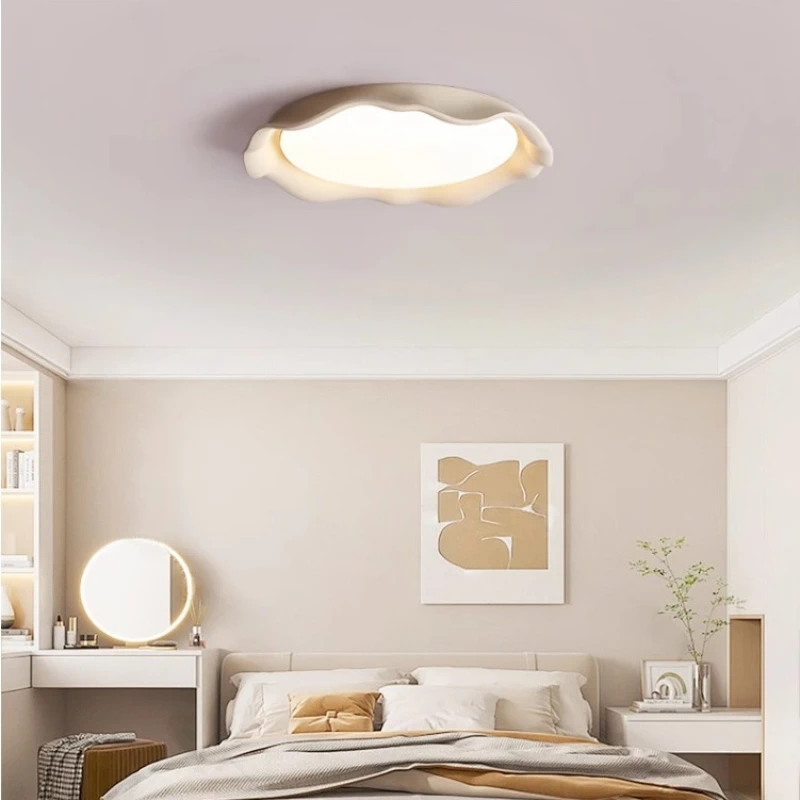 SANDYHA Modern Bedroom Ceiling Light with Circular Ring Design Cement Lighting Fixtures LED Lamp Living Room Decoration Lighting