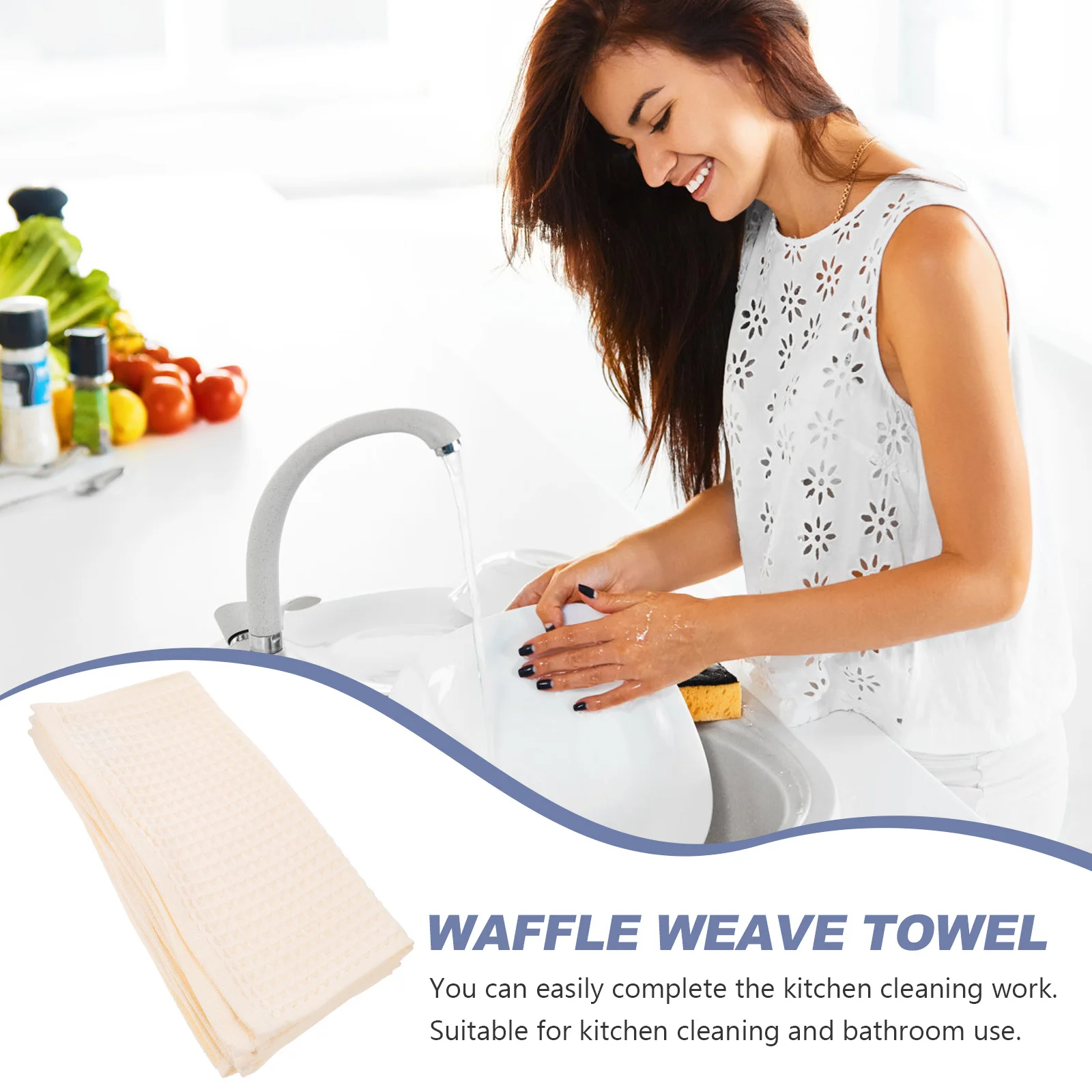 

6 Pcs Quick Dry Kitchen Towel Set Towels Cotton Face Small Hand for Bathroom