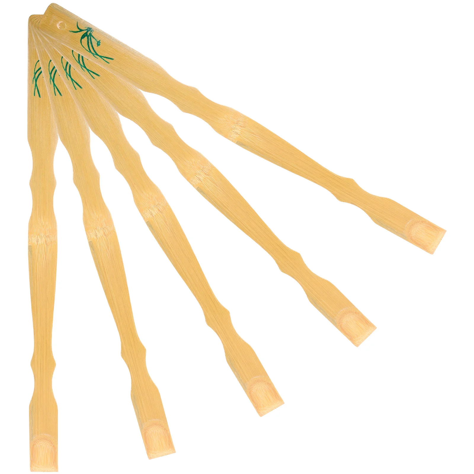 5Pcs Bamboo Back Scratcher Long Handle Portable Back Itching Relief Tool Massage Hammer Body Scratcher for Adults Elderly Home