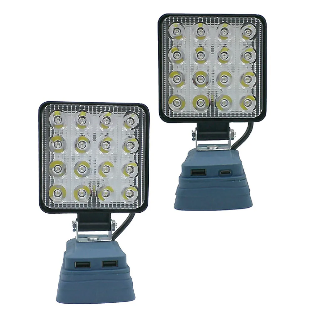 1pc 4 Inch/16 Leds Work Lamp Lights Flashlights Electric Torch Spotlight For BOSCH Power Supply Tools Replacement Spare Parts