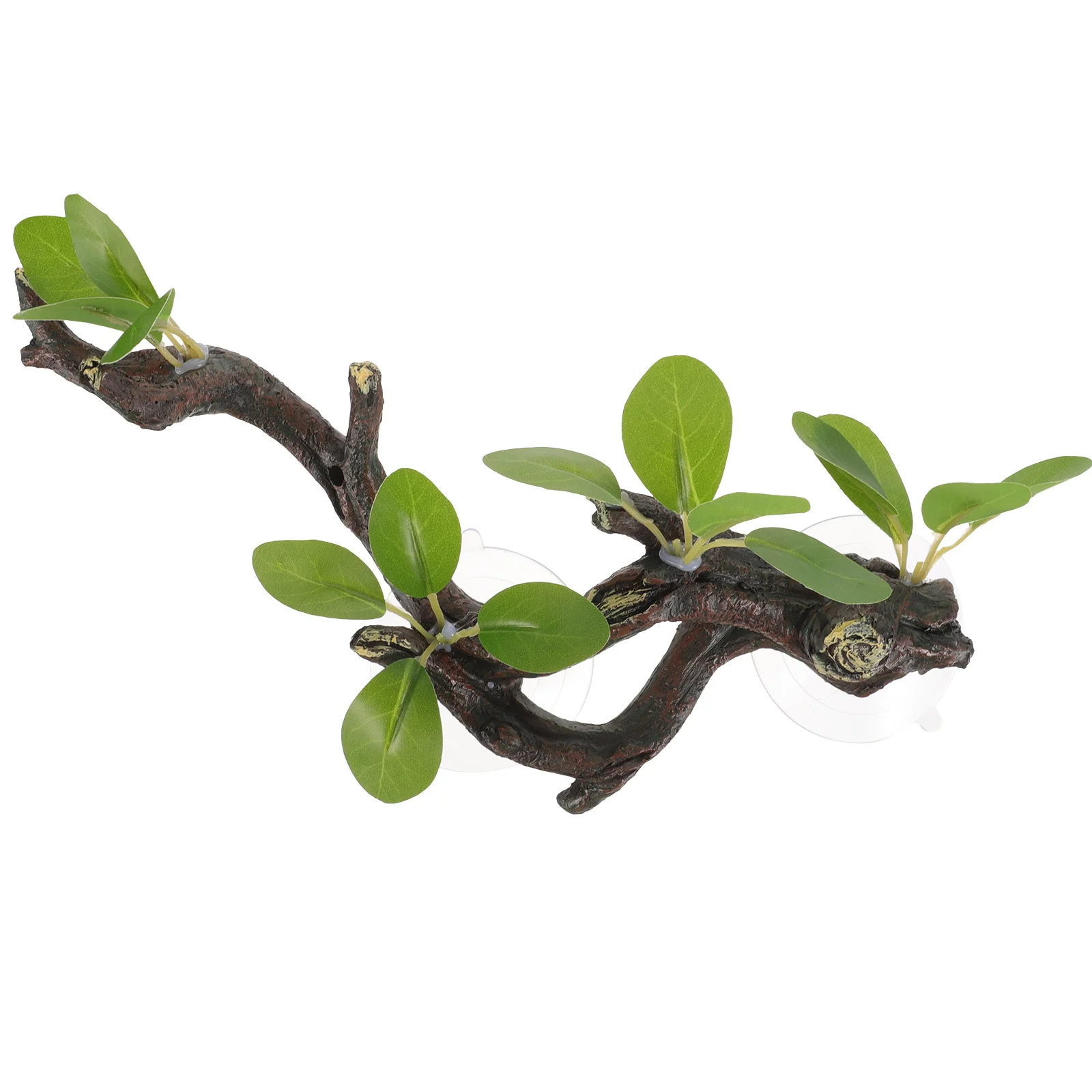 

Terrarium Artificial Resin Branch Climbing Decor for Reptiles Fake Branch Aquarium Decoration with Suction Cups