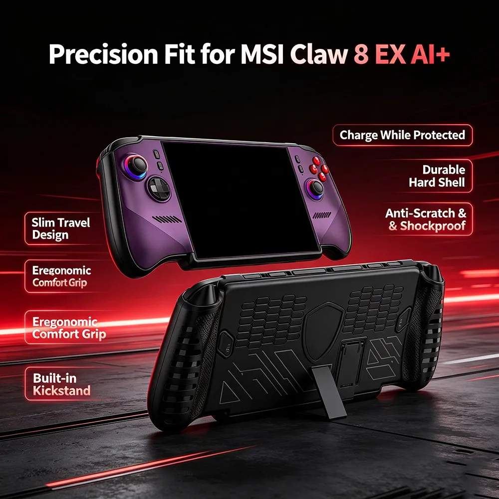 For MSI Claw 8 EX AI+ Game Console TPU Protective Shell Anti-Scratch Protection Case Cover for MSI Claw 8 EX AI+ Accessories