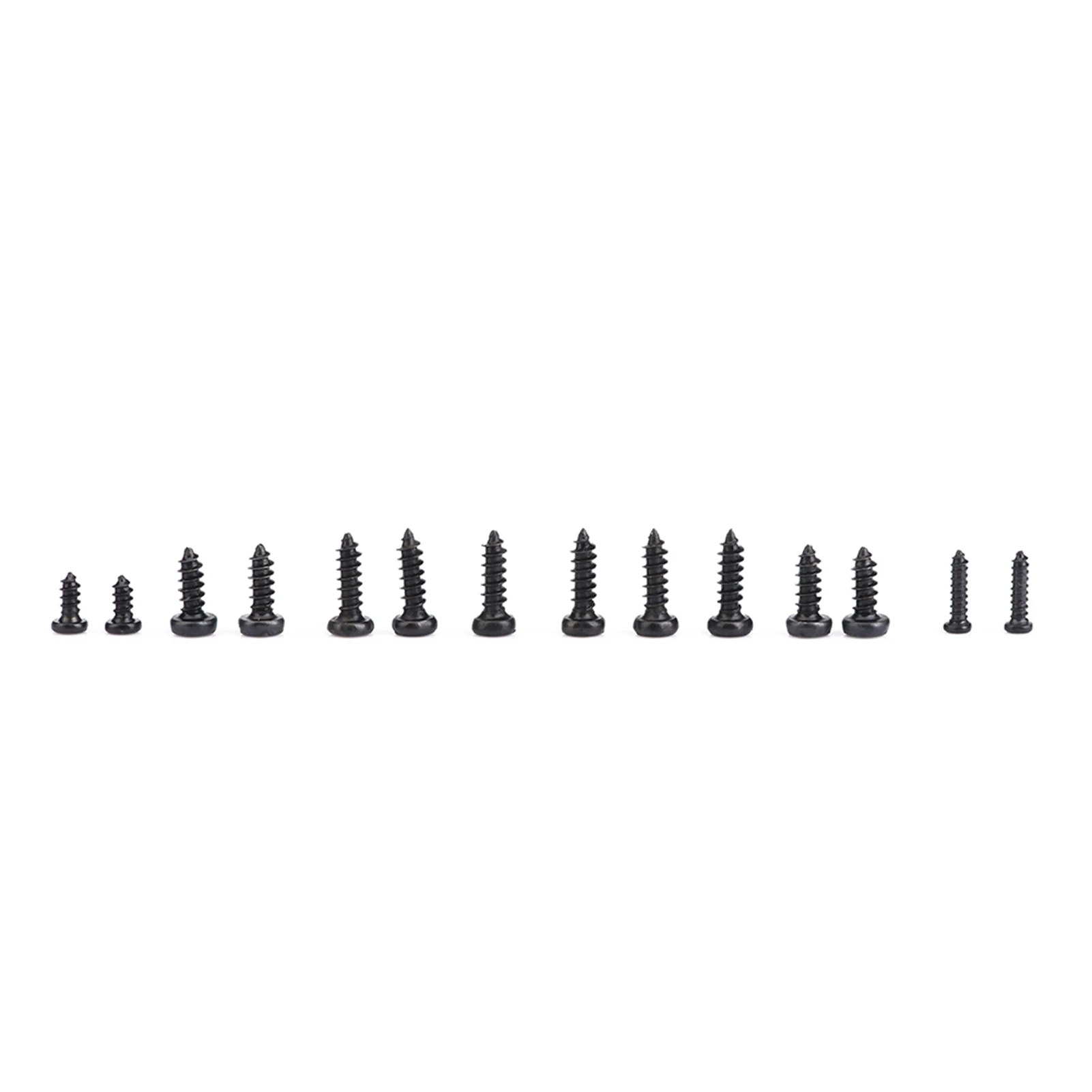 1000pcs Small Screws Cross Head Selftapping Bolts Assortment Kit M1 M1.2 M1.4 M1.7 Black Stainless Steel Self Tapping Screw
