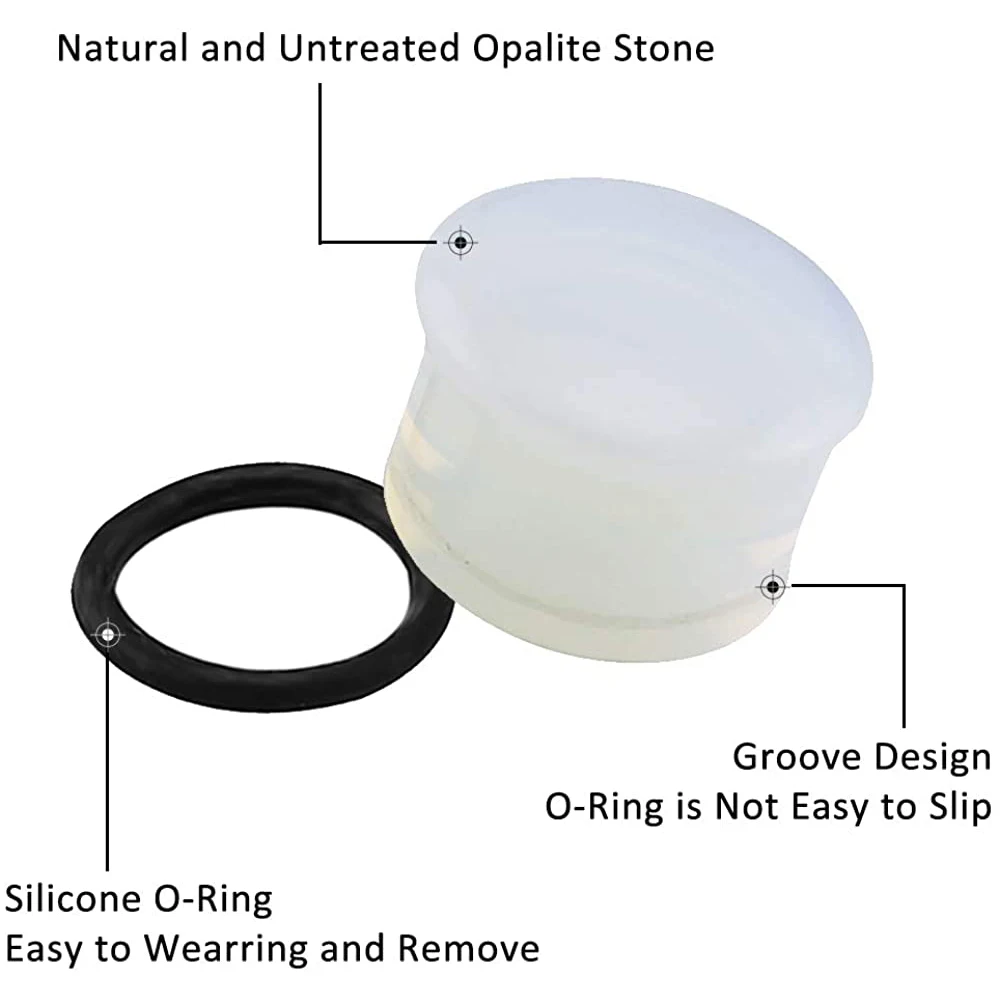 1Pcs Girl Single Flare Clear Opalite Moon stone Ear Plugs and Tunnels with O-Ring Stretcher Expander For Woman