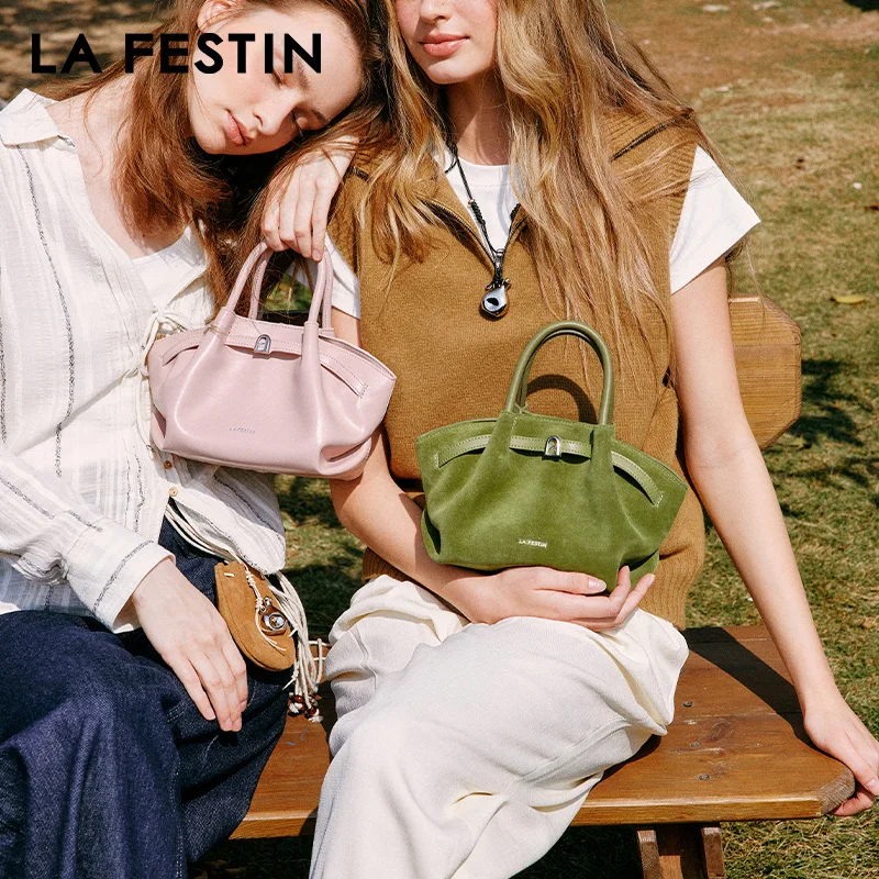 

LA FESTIN Original Brand Women's bag Luxury Handbag Ladies Shoulder Bags Top-handle Bags Green Fashion Crossbody Bag Pink