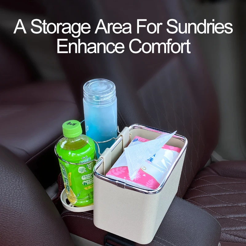 

Car Handrail Storage Box Multi Functional Detachable Cup Holder Car Console Tissue Paper Storage Box Car Storage Sorted Out