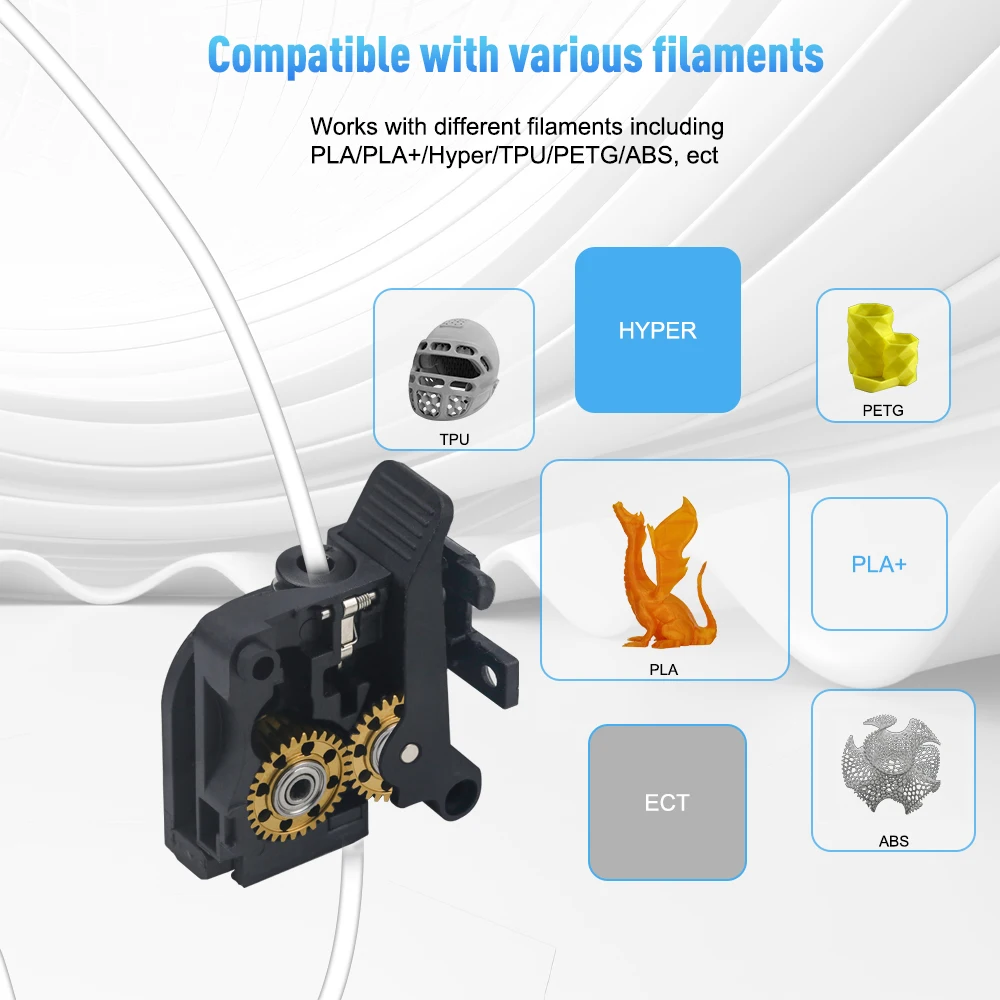 Hotend Kit für Creality K2 Plus Dual Helical Extruder Driver Gear Ganzmetall-Schnellwechseldüsen Set 3D-Drucker Ersatzteile – Detail 15