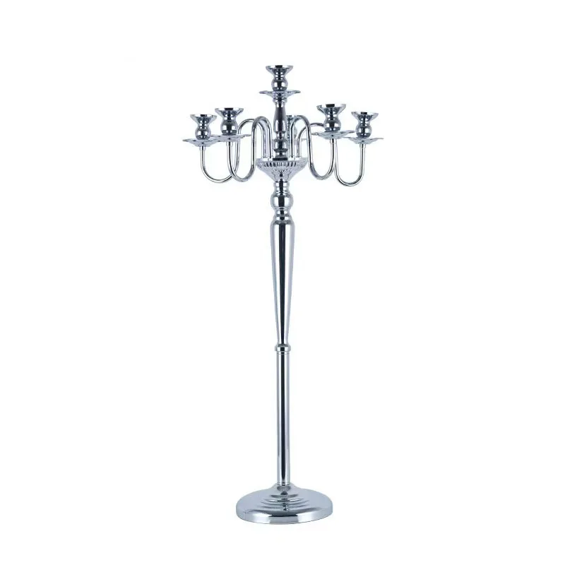 Hot Sale Silver Gold Candelabras Iron Candlestick Candelabra Centerpieces Stand Decorations Wedding