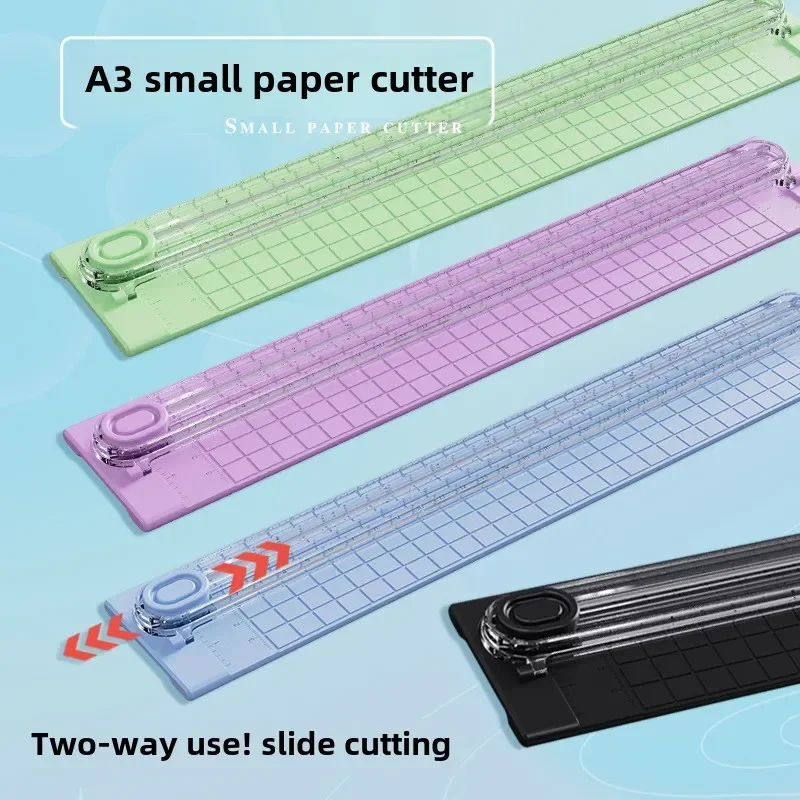 Cortador de papel ligero A3A4, cortador de papel bidireccional A3 con regla extraíble para uso escolar, hogar y oficina