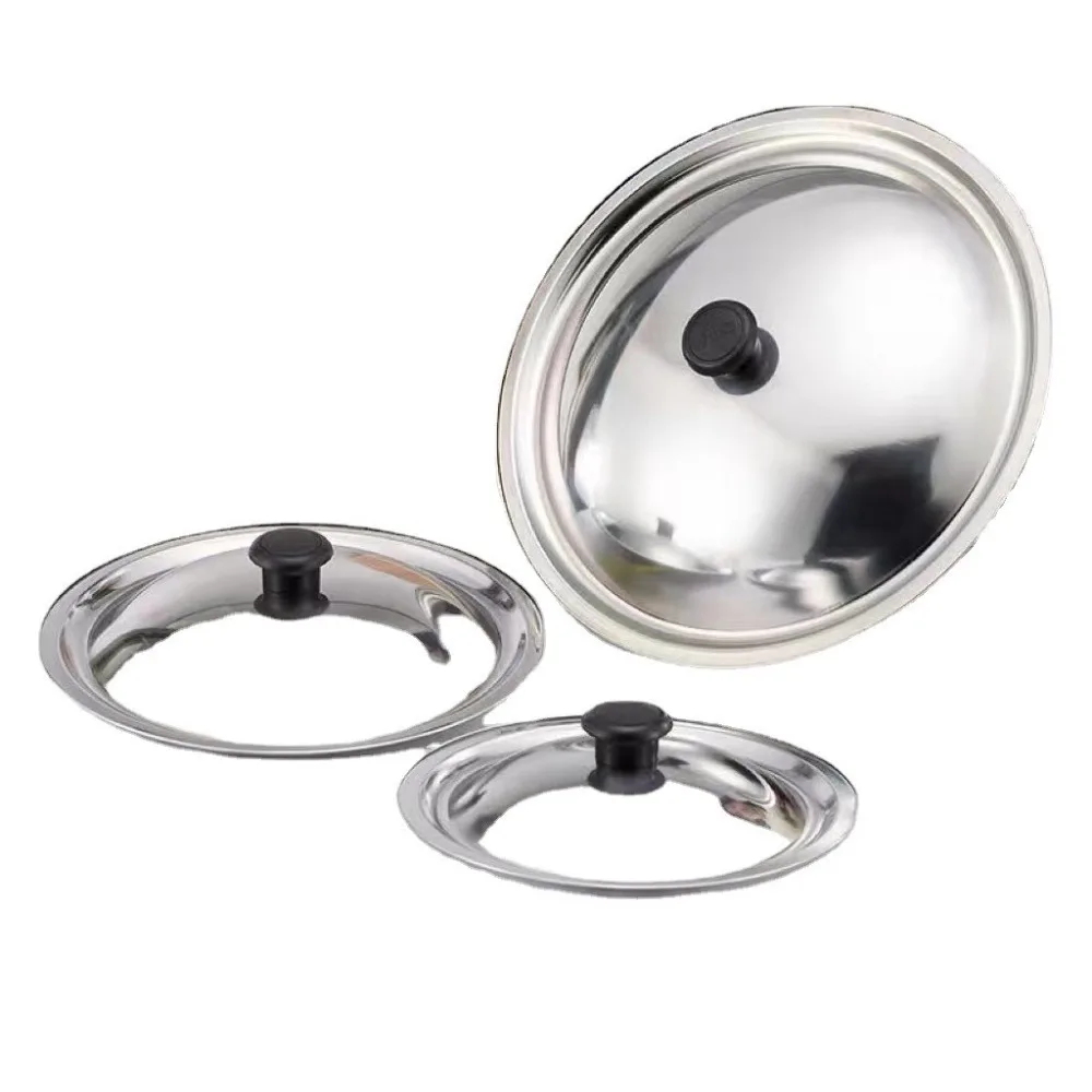New Universal Pot Cover Round Stainless Steel Pot Lid Reusable 18-32cm Cookware Parts Kitchen Accessories