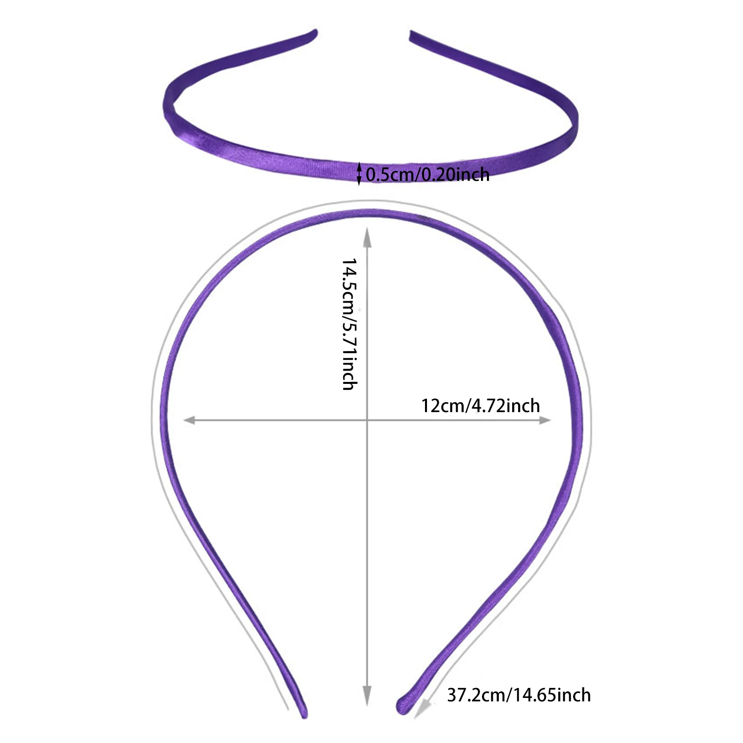 Fashion Hair Band Women Cloth Bezel Elegant Solid Color Thin Edge Metal Non-slip Hair Hoop Headbands Girls Hair Accessories