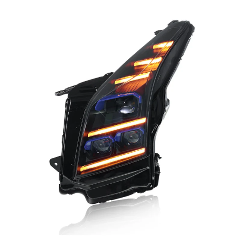 LED Headlights for Cadillac ATS ATS-L 2013-2016 Red Demon Eye Sequential Starting Turn Signal Dynamic Startup
