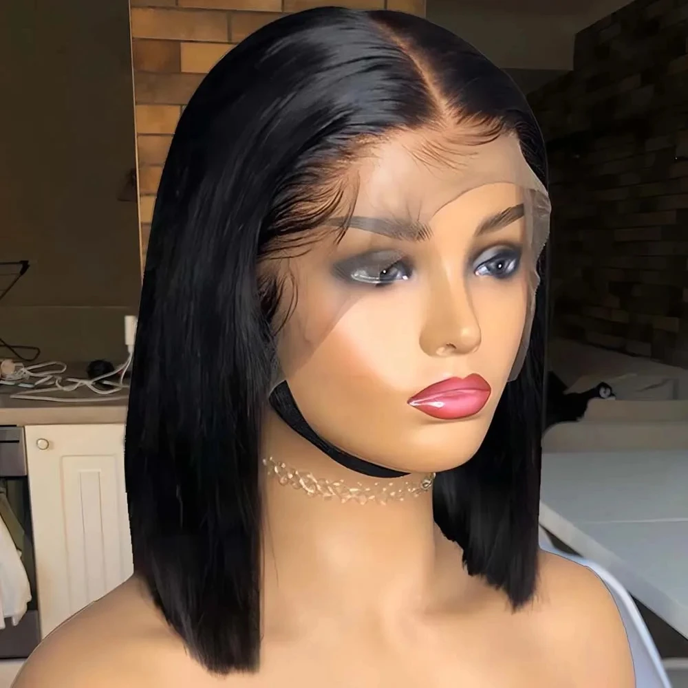 Human Hair Wigs Straight Bob 13x4 Transparent Lace Front Wig 13x6 Lace Frontal Wig 100% Human Hair HD Lace Wigs For Women