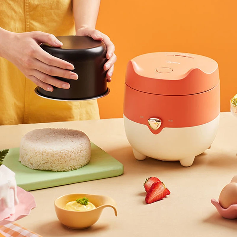 New Mini rice cooker Small 1.2L  Rice Cooker Domestic cooking pot midea Fox Line Red kawayi kitty Smart Cooker one key 213A 105B