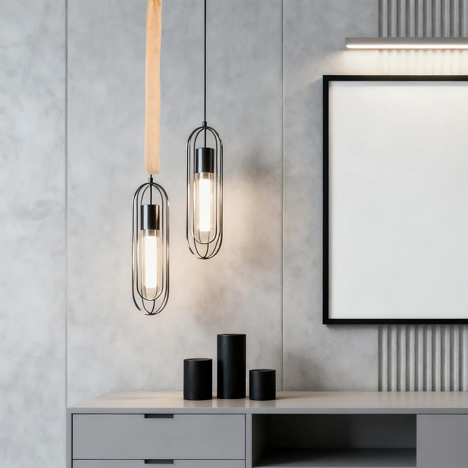 Chandelier Chain Cover Zipper 23.2 Inch Fabric Cord Cover Decorative Hanging Lamp Chain Sleeve Indoor Ceiling Fixture Protector