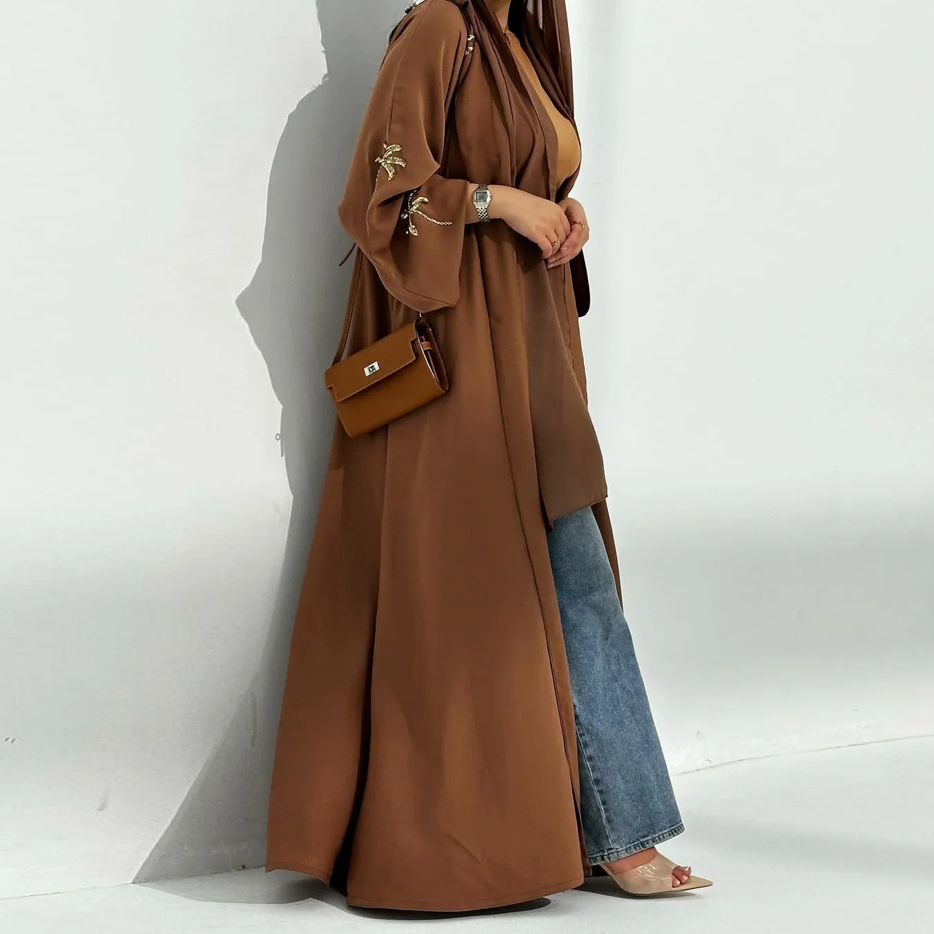 

Ramadan Muslim Modest Cardigan Dubai Eid Fashion Abaya Embroidered Women Dress Islam Clothing Kimono Jalabiya Kebaya Caftan Robe