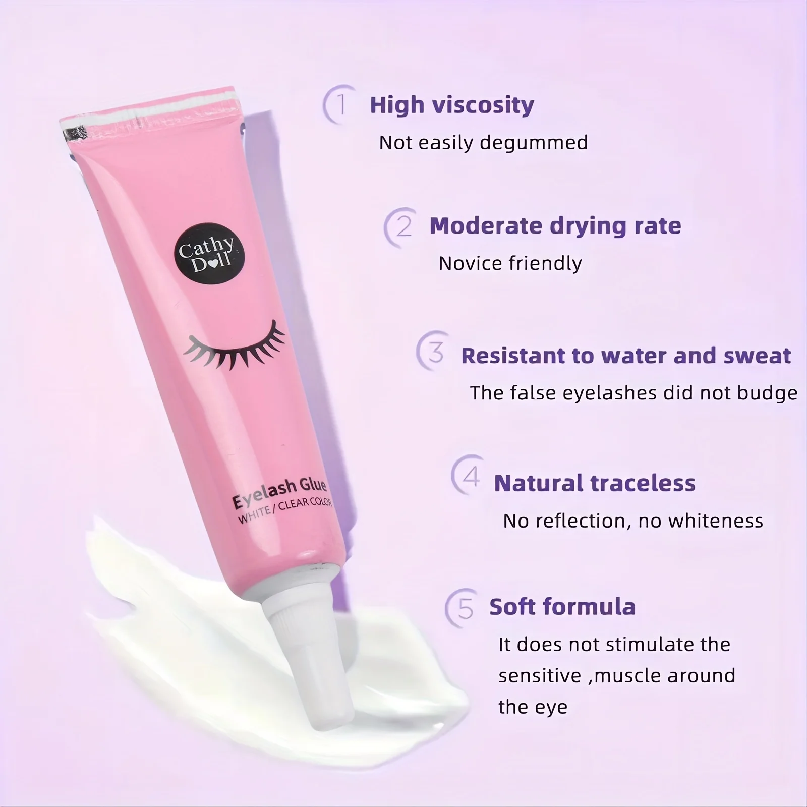 自然な見た目のアニメ風つけまつげ DIYまつげエクステセット+まつげ接着剤+まつげクリップ -60束、9-14mm、Cカール