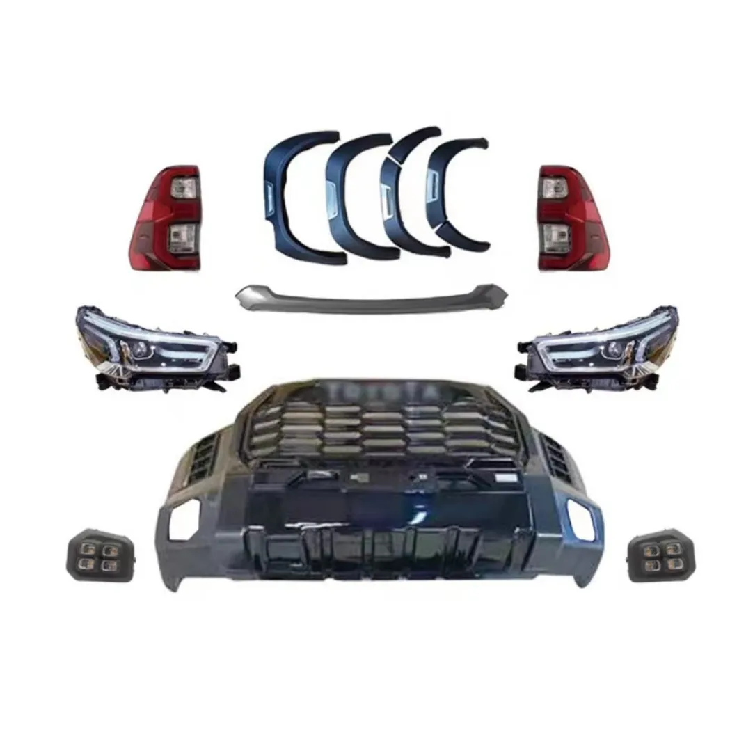 

Car body kit for Toyotas Hilux REVO ROCCO 2018-2020 to 2021 TUNDRA model front rear bumper with grille headlights taillights