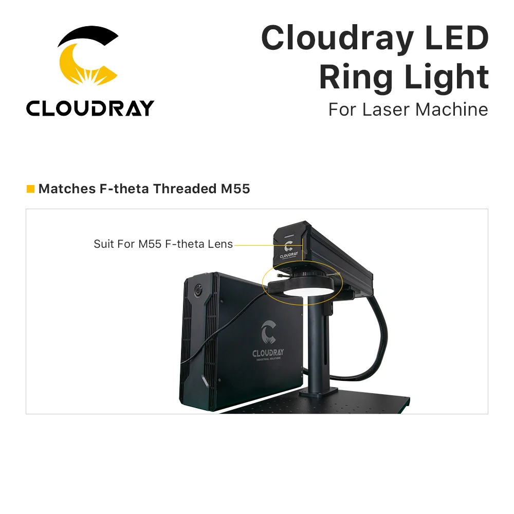 Imagem -05 - Cloudray-led Ring Light 360 ° Ângulo Giratório Mount Bracket Ajustável para Marcação a Laser de Fibra Máquina de Gravura