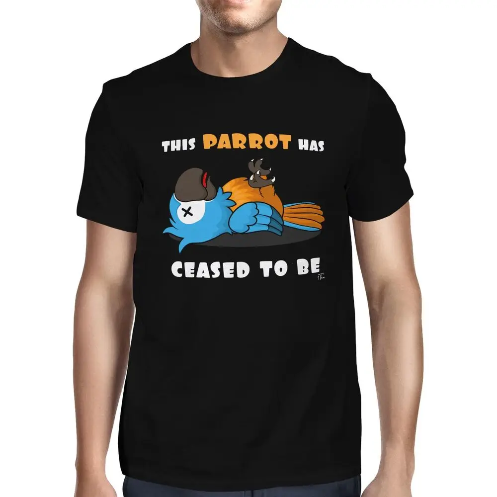 Mens This Parrott Has Ceased To Be T-ShirtUnisex Women's Summer Cotton Luxury Brand Retro OversizedAnime Graphic T-shirts for Me