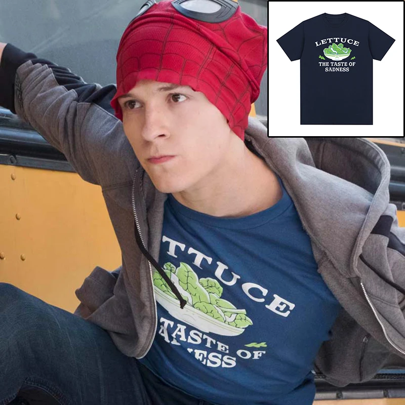 Tom Holland T-shirt LETTUCE THE TASTE OF SADNESS Cotton Men T shirt New TEE TSHIRT Womens Tops