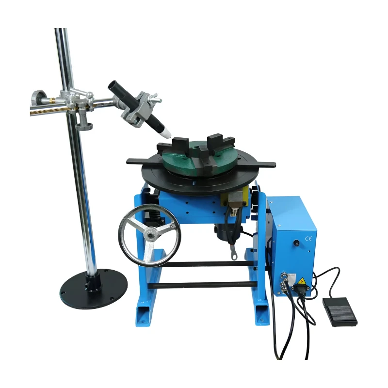 

HD-30 30KG Rotary Welding Positioner Turntable Table Weld Positioning Equipment with Lathe Chuck WP200 and 1meter Torch Holder