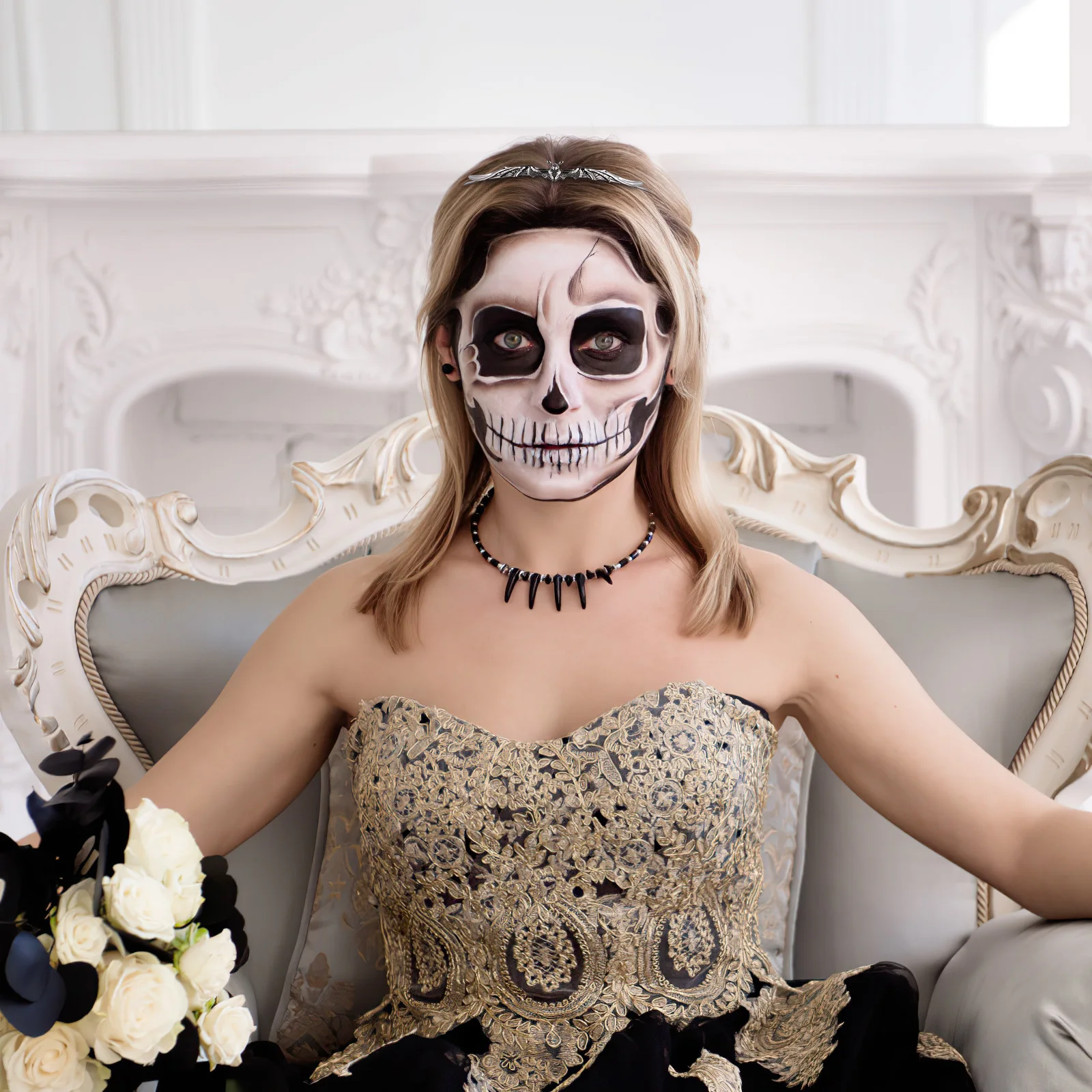 

Bat Crown Headdress Lightweight Durable Bat Design Headband Halloween Party Cosplay Costume Accessory Decorative Headband