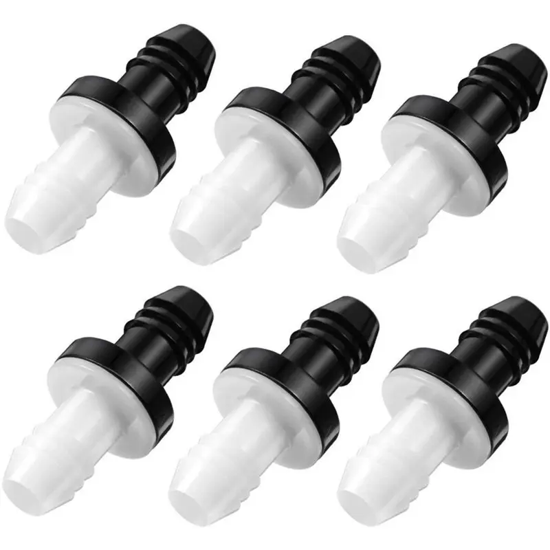 M11K-Miniature Food-Grade One-Way Plastic Check Valve, 6Pcs 3/8 Inch Straight-Through Vacuum Check Valve