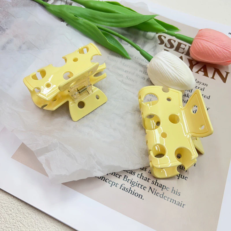 لطيف الكرتون بودنغ مشبك شعر الجبن كعكة الشعر انتزاع أنثى عودة رئيس الشعر التبعي 1PC