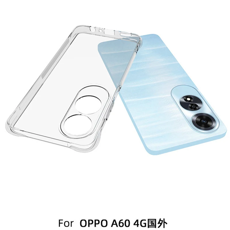 Oppo A60 4G CPH2631 Case Airbag Clear Silicone Soft TPU Back Cover Matte Case for Oppo A60 OppoA60 4G Shockproof Phone Bags