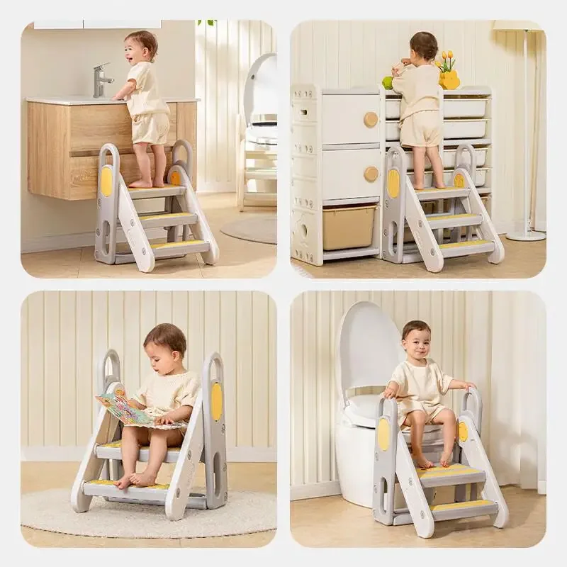 Folding Ladder Step stool for children Height raise Ladder stools for home Portable Bathroom Non Slip Kids Step Ladders stool images - 6