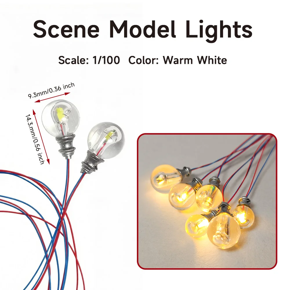 5 Bombillas LED Miniatura para Maquetas a Escala 1/150-1/87, Dioramas, Diseño de Edificios, Iluminación de Ferrocarriles DIY