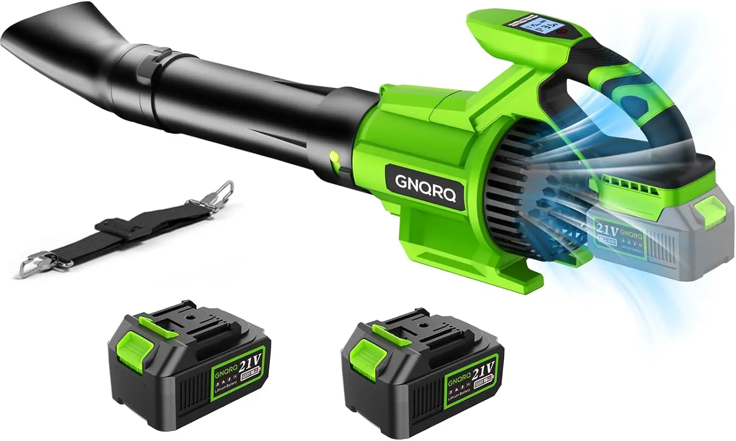 

Беспроводная воздуходувка для листьев с аккумулятором 21В, 715CFM и 180MPH, бесщеточный двигатель для ухода за газоном