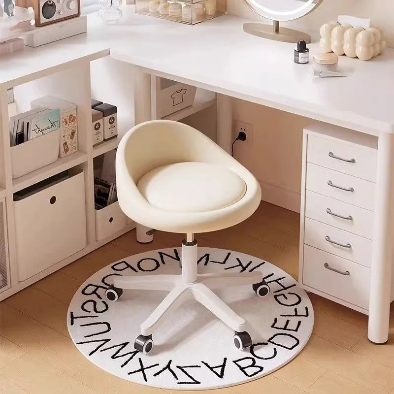 #¥Simple 360° rotation High Chair With Backrest Simple Beauty Salon Chairs Round Stool Modern Salon