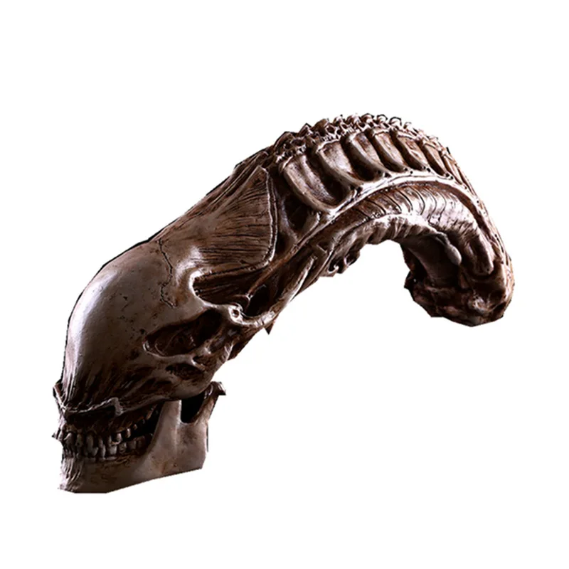 Large alien model, resin skull, office decoration, collectible gift, Halloween creative home decor