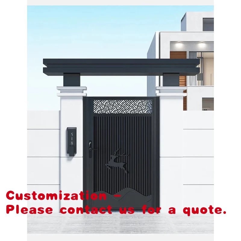 

custom.Wholesaler Aluminium French Fence Gate Automatic Turning Sliding Gate Aluminium Wood