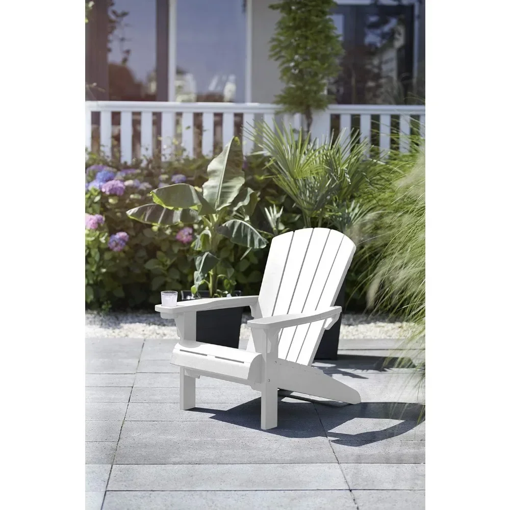yOutdoor Furniture Patio Chairs with Cup Holder-Perfect for Beach, Pool, and Fire Pit Seating
