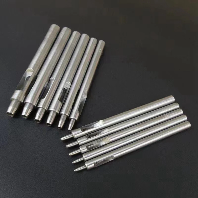 DIY Tool 0.5-5Mm Leather Punching And Punching Set Leather Carving Punching Tool 10Pcs Multi-Specification.