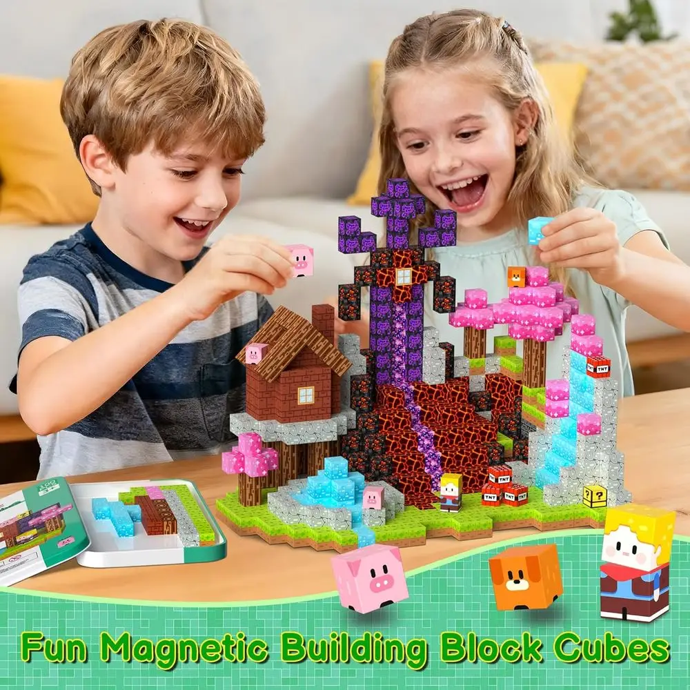 STEM Learning Magnetic Building Cubes - 100 Piece Set for Kids 3-12, Ideal for Birthdays and Christmas