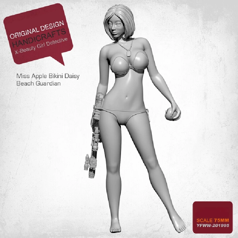 

75mm X Detective Series Resin Model Figure Gk Micro Miniature 3d Printed White Model Toy Unassembled And Unpainted Kit