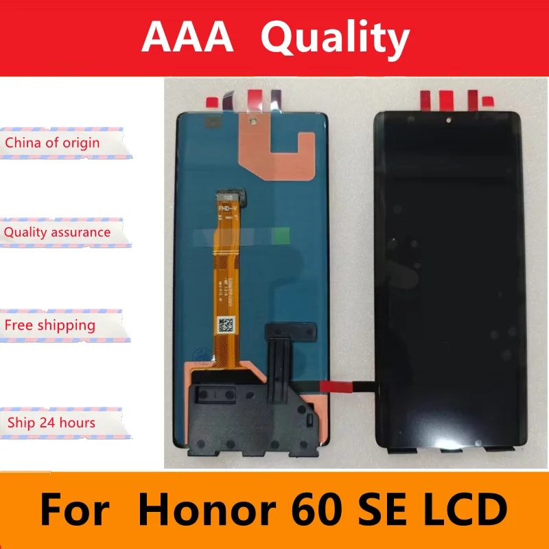 Tested 6.67''amoled For Huawei Honor 60 SE LCD Display Touch Screen Digitizer Replacement For Honor 60SE GIA-AN00LCD with frame