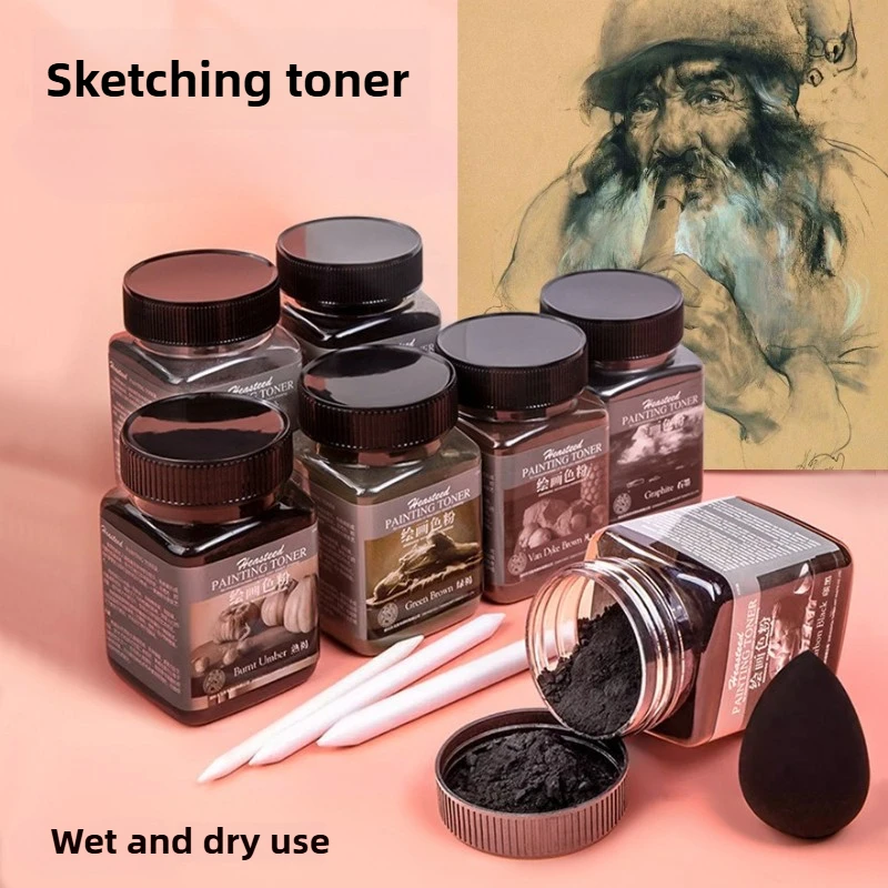 10 Colors Sketch Toner Dry Wet Graphite Charcoal Powder Ultra Soft Carbon Powder Sketching Artist Pastels Drawing Art Supplies